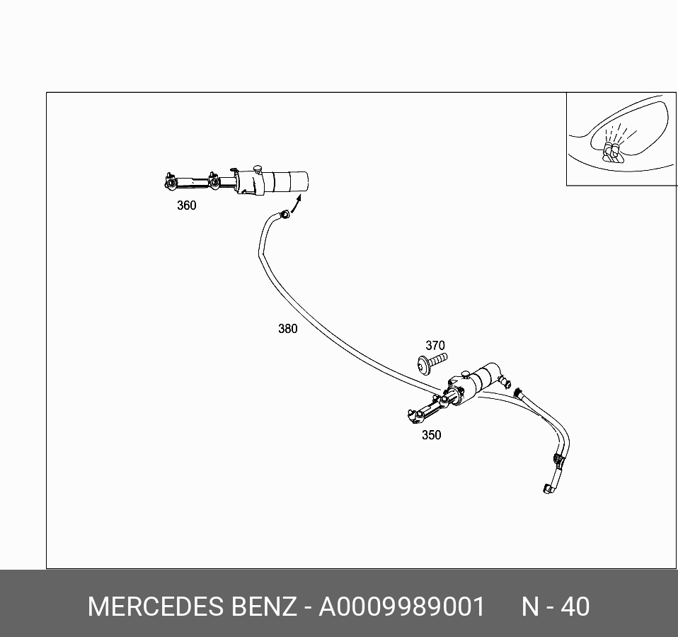 A0009989001 MERCEDES-BENZ ВТУЛКА УПЛОТНИТЕЛЬНАЯ НАСОСА ОМЫВАТЕЛЯ
