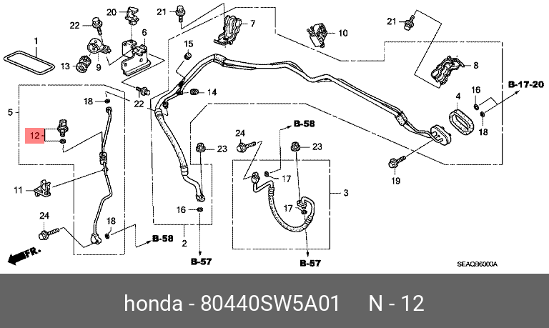 80440SW5A01 HONDA Переключатель