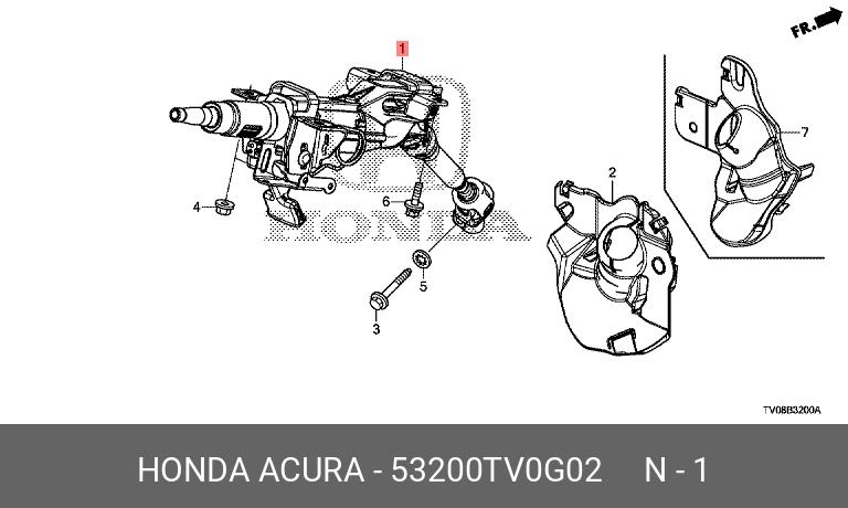 53200TV0G02 HONDA Колонка в сборе, рулевое управление