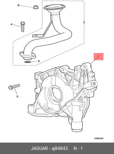 AJ84843 JAGUAR OLPUMPE,PUMP-OIL,OLPUMPE