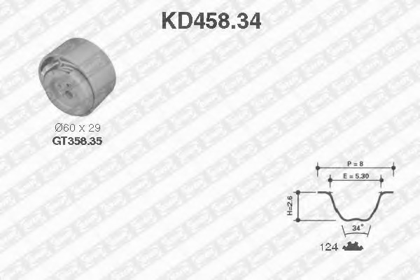 KD45834 NTN-SNR Комплект ремня ГРМ