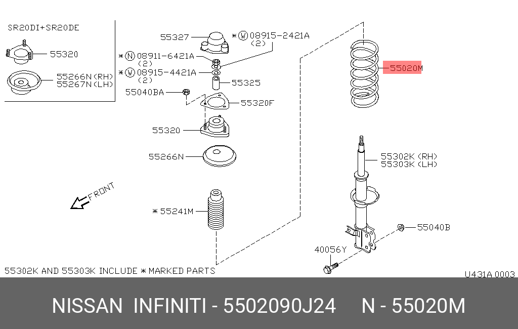 5502090J24 NISSAN Пружина ходовой части