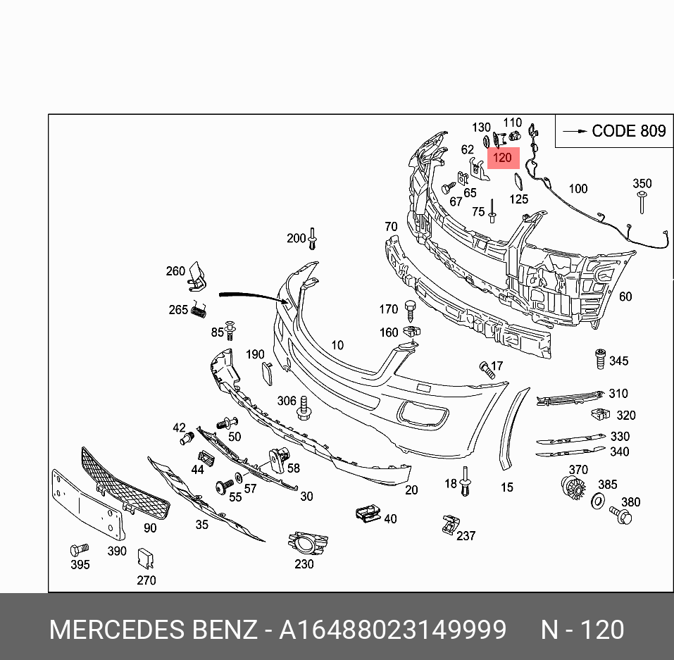 A16488023149999 MERCEDES-BENZ КРОНШТЕЙН