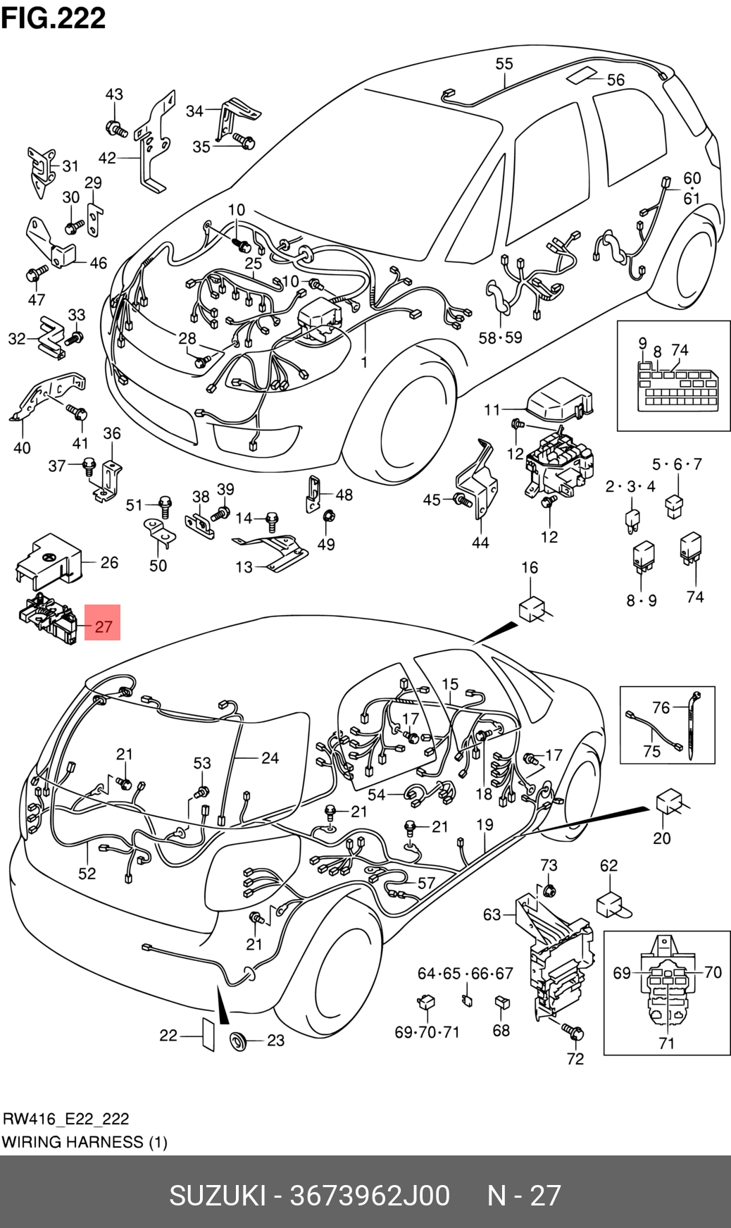 3673962J00 SUZUKI Предохранитель