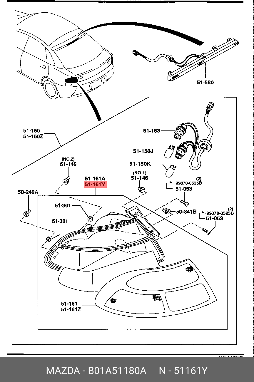 B01A51180A MAZDA -
