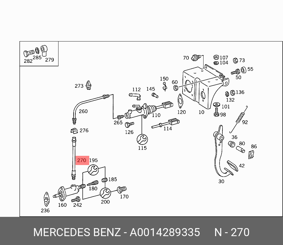 A0014289335 MERCEDES-BENZ ТОРМОЗНОЙ ШЛАНГ