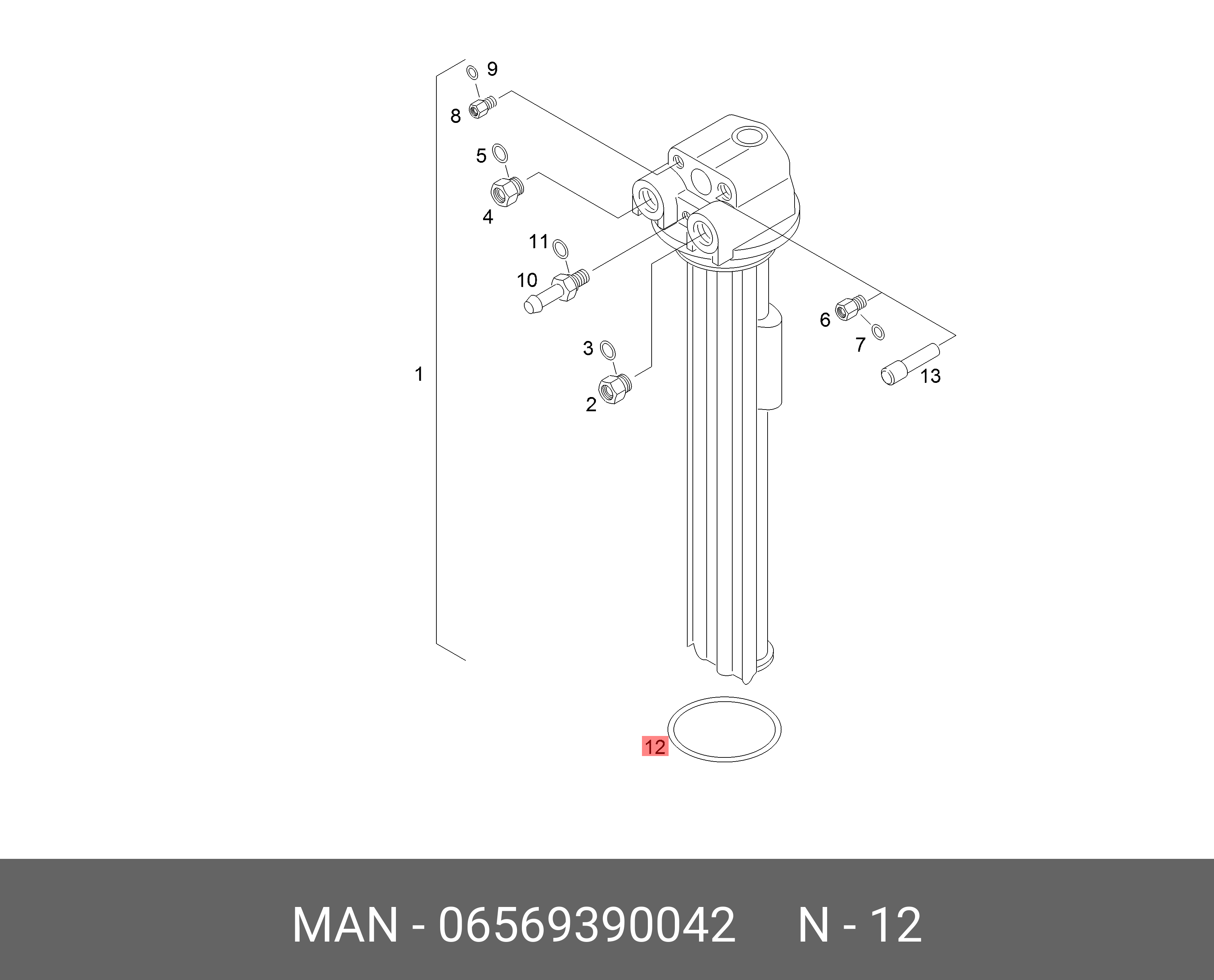 06569390042 MAN Круглое уплотнение 54,5X6,2N-FKM1-60-GN 06.56939-0042