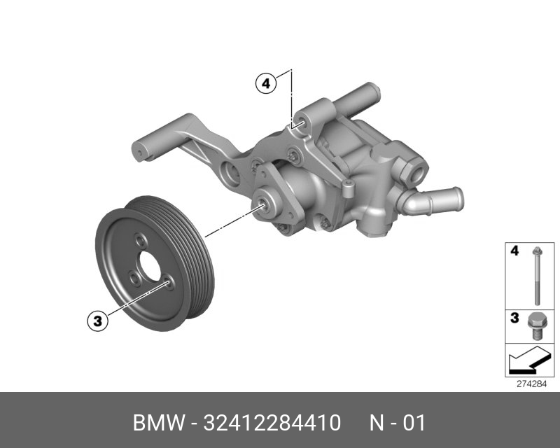 32412284410 BMW Насос гидроусилителя рулевого управления