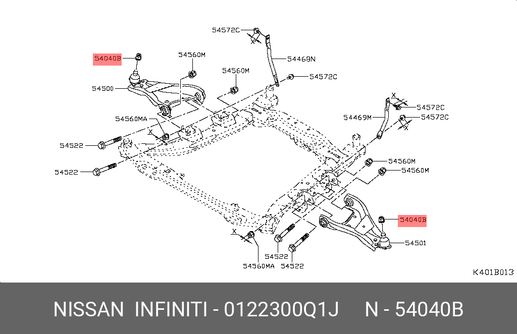 0122300Q1J NISSAN ГАЙКА ШАРОВОЙ / NUT