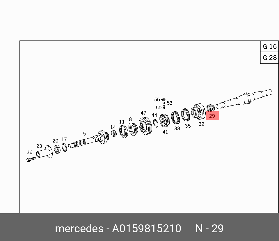 A0159815210 MERCEDES-BENZ ПОДШИПНИК ИГОЛЬЧАТЫЙ