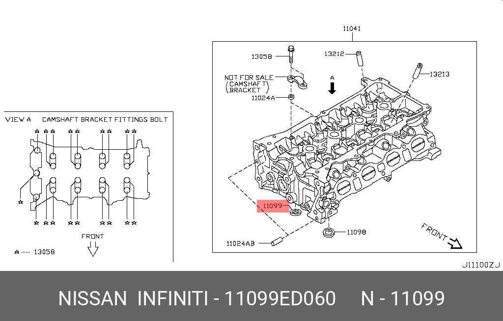 11099ED060 NISSAN СЕДЛО КЛАПАНА