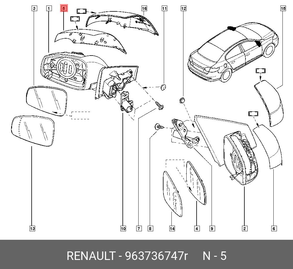 Как разобрать зеркало меган 3 963736747R RENAULT Крышка зеркала левая под покраску l30/b30 купить в интернет-м