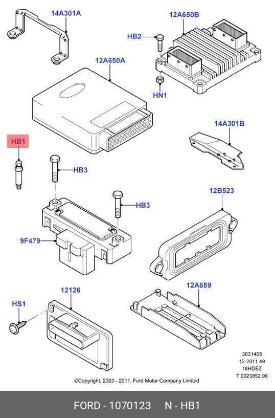 1070123 FORD BOLT - SELF-SHEARING,ABREISSCHRAUBE
