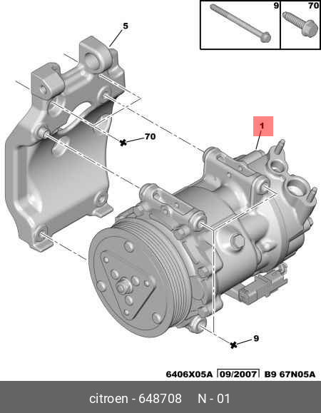 648708 PEUGEOT-CITROEN КОМПРЕССОР НОВЫЙ