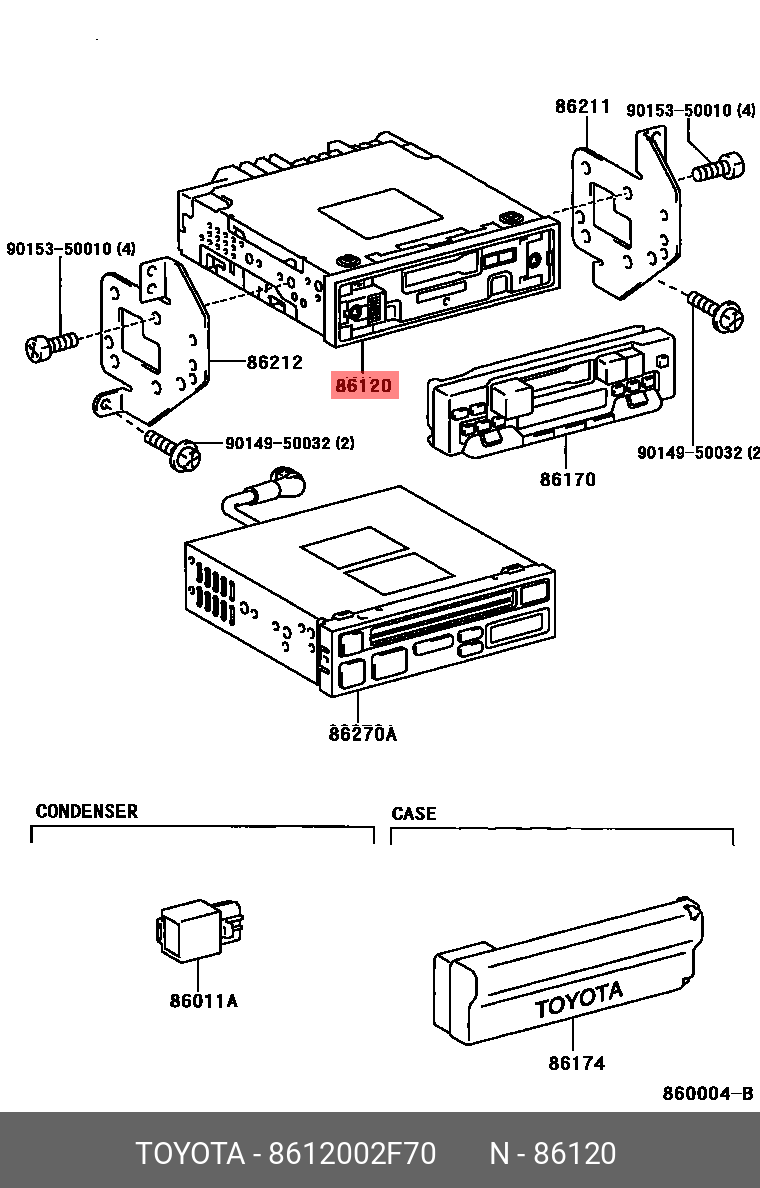 8612002F70 TOYOTA МАГНИТОЛА (предоплата 100%, отказ невозможен, возврат по гарантии)