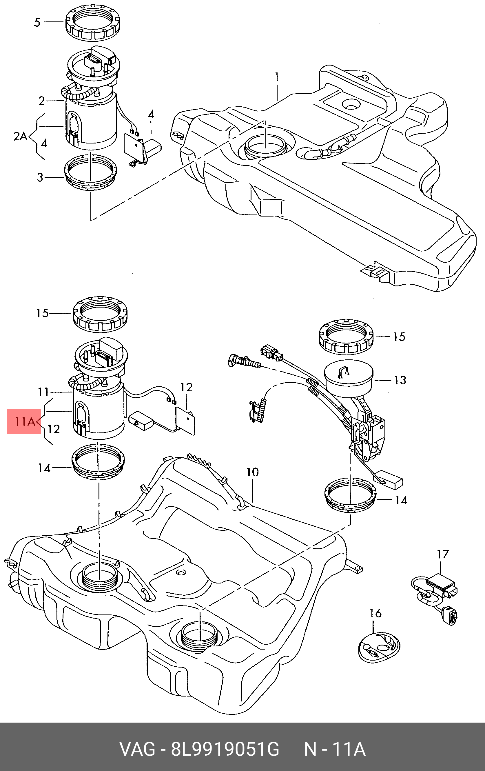 8L9919051G VAG часть системы подачи топлива,