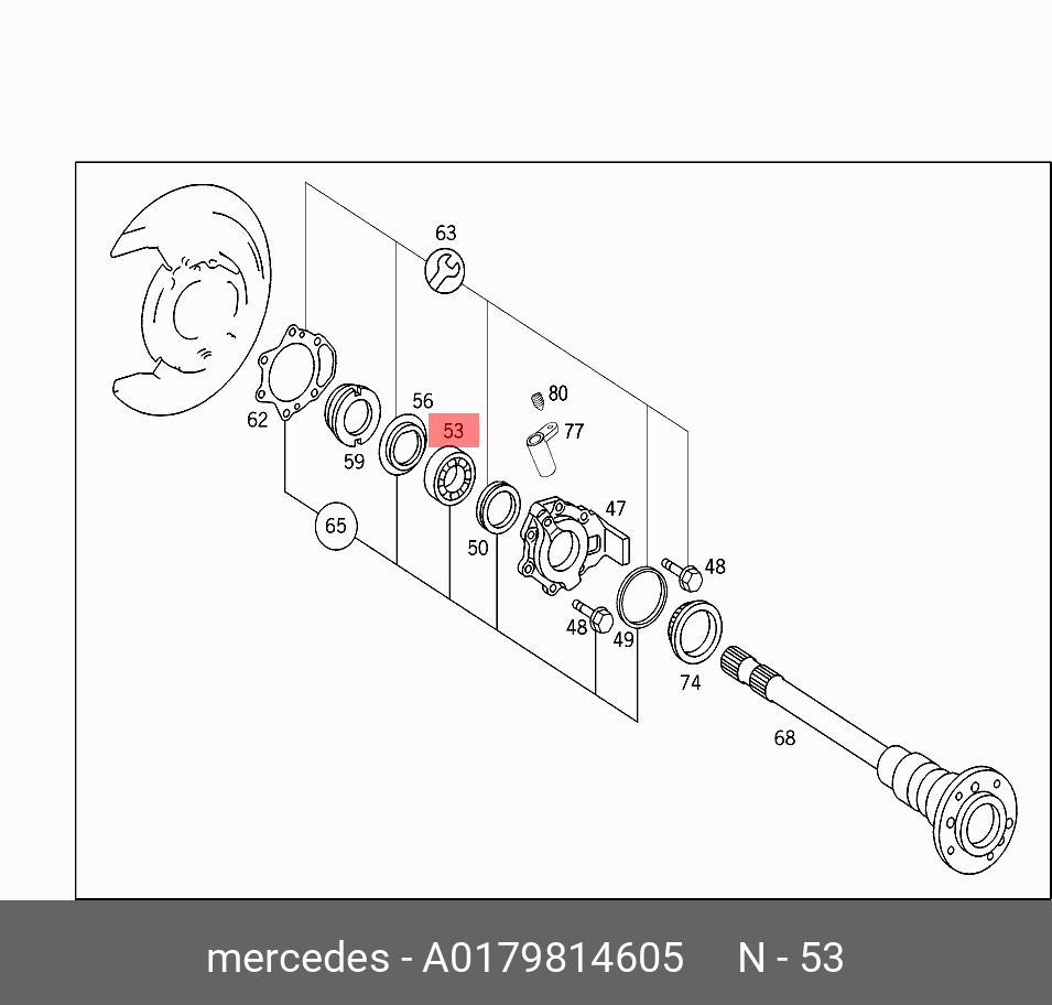 A0179814605 MERCEDES-BENZ ПОДШИПНИК РОЛИКОВЫЙ КОНИЧЕСКИЙ