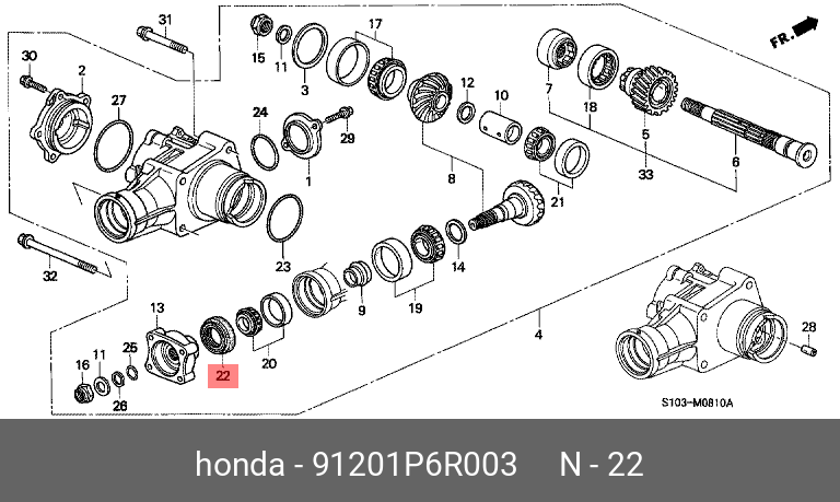 91201P6R003 HONDA САЛЬНИК