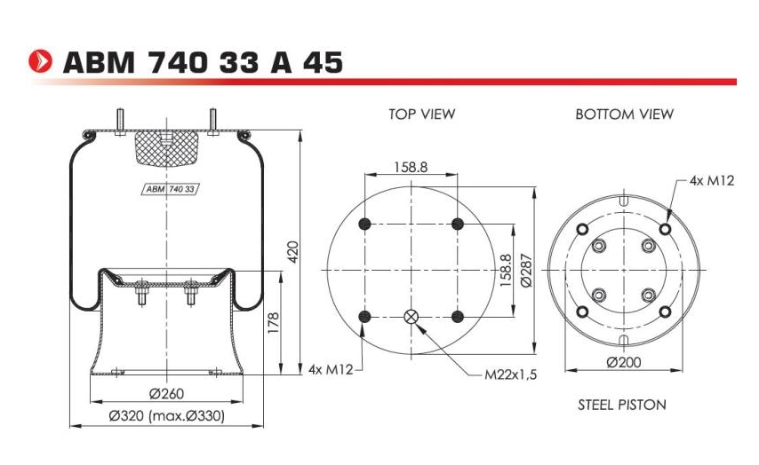 ABM74033A45 TIPTOPOL-NEOTEC Кожух пневматической рессоры