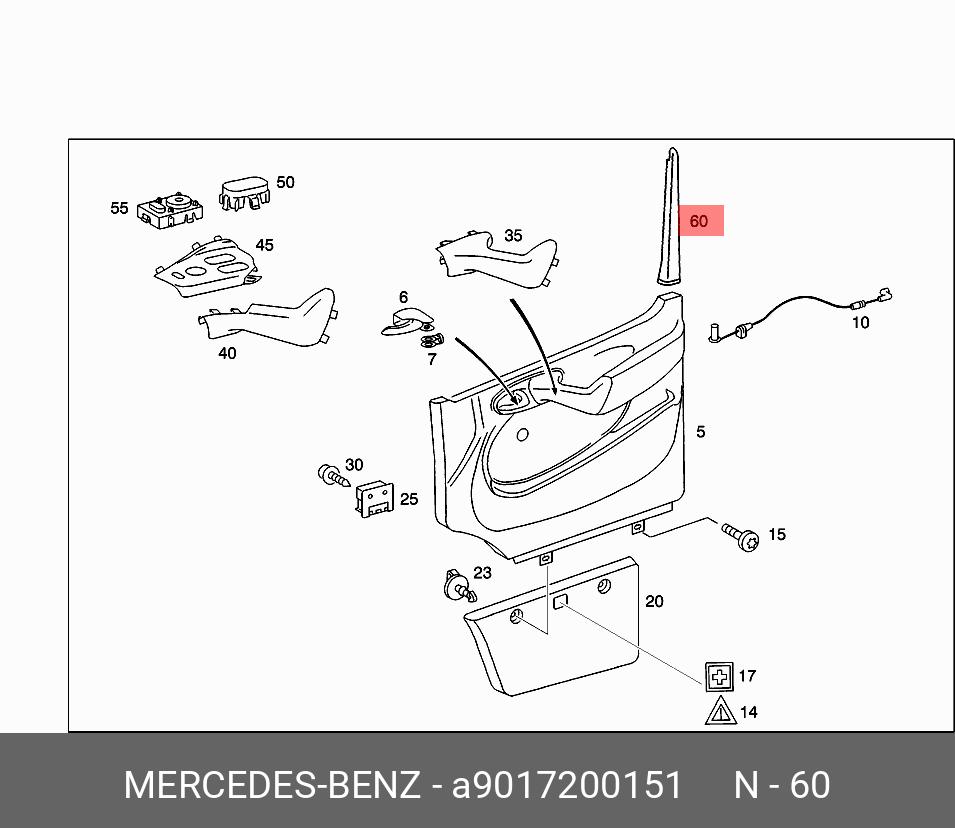 A9017200151 MERCEDES-BENZ ОБШИВКА ДВЕРИ