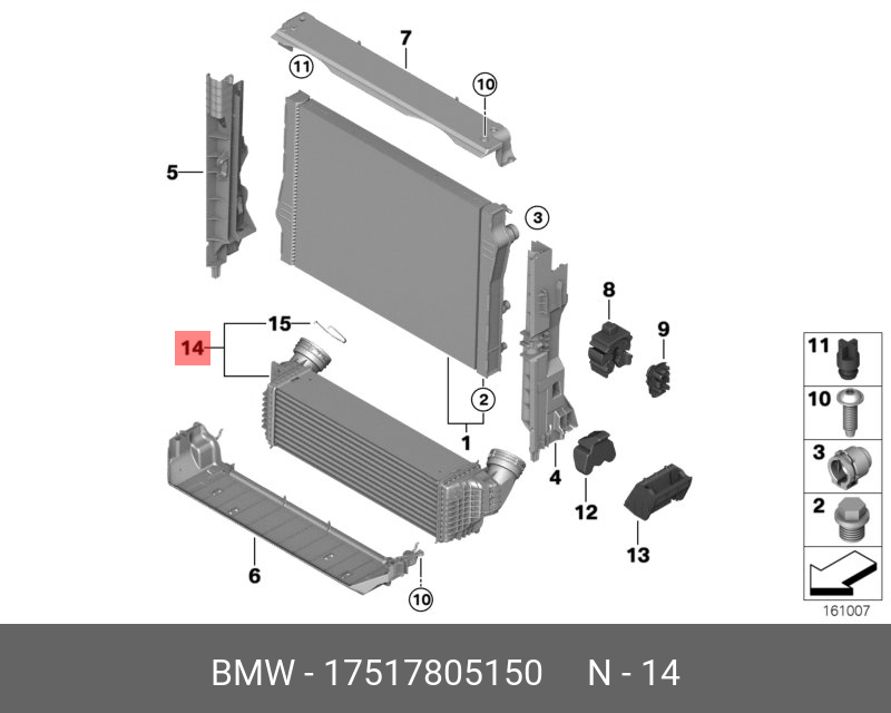 17119071518 BMW Радиатор охлаждения ДВС купить в интернет-магазине AvtoTO