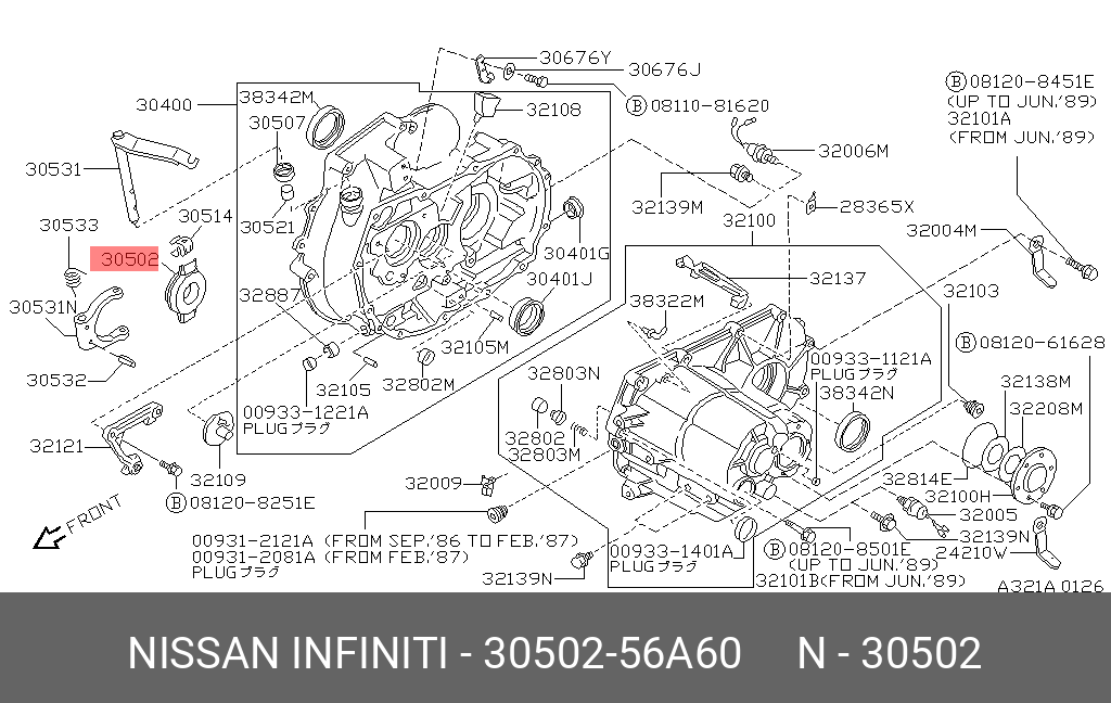 3050256A60 NISSAN Выжимной подшипник