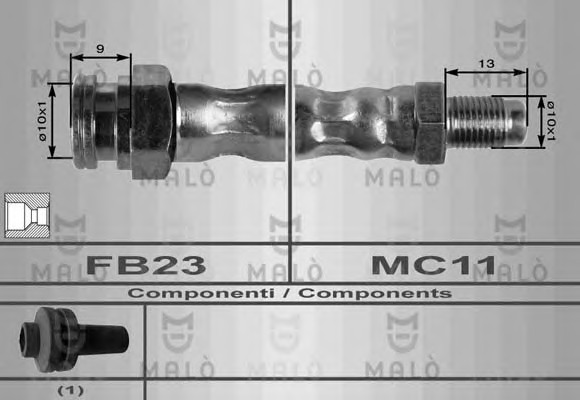 8401 MALO Шланг тормозной