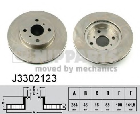 J3302123 NIPPARTS Тормозной диск
