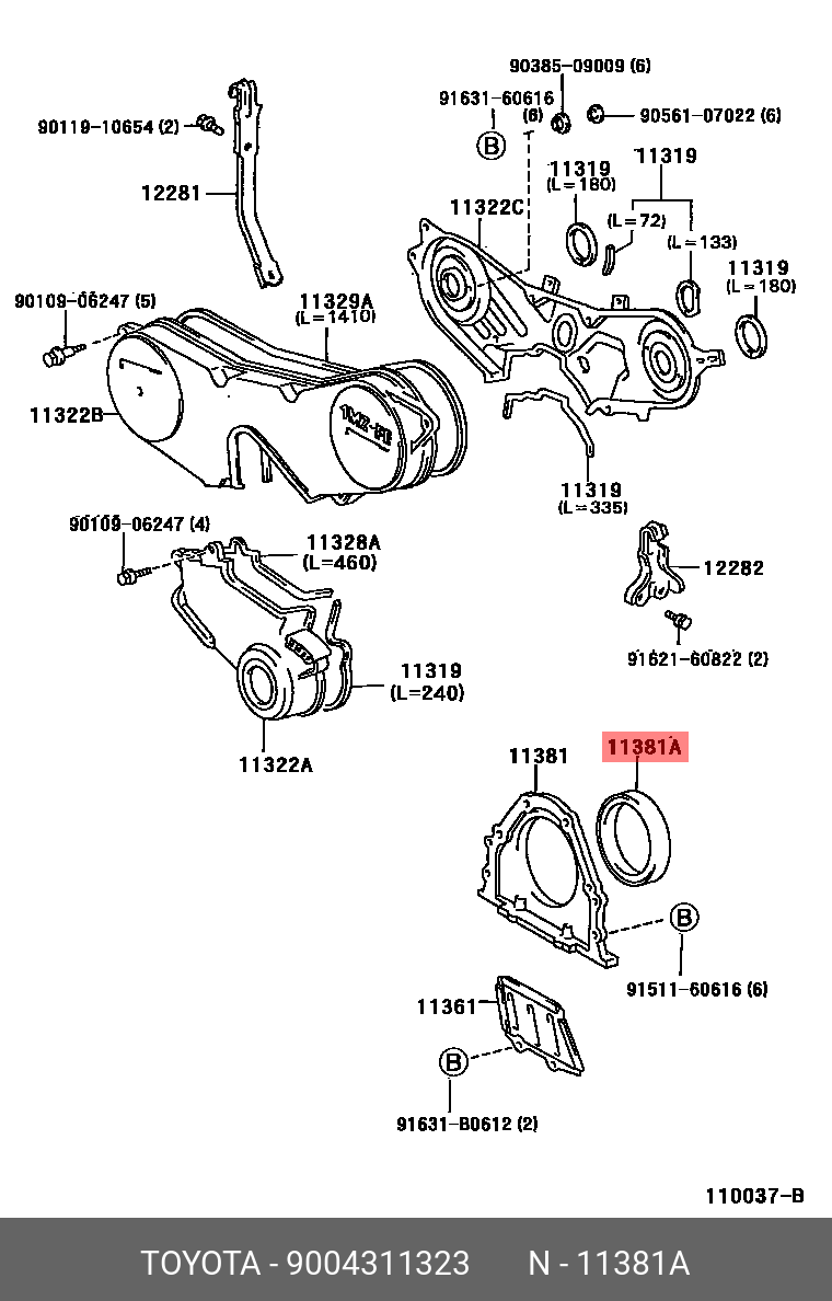 9004311323000 DAIHATSU Сальник коленвала
