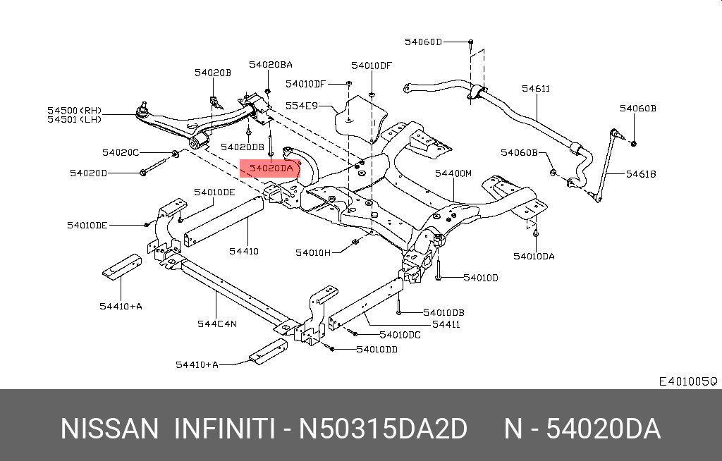N50315DA2D NISSAN Болт крепления