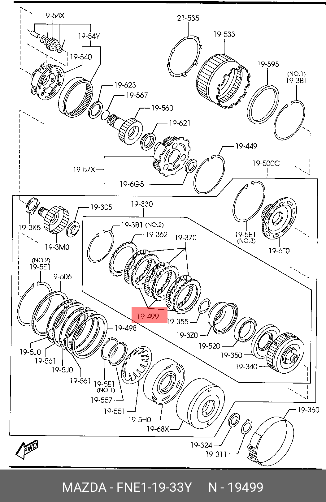 FNE11933Y MAZDA ДИСК ФРИКЦИОННЫЙ АКПП