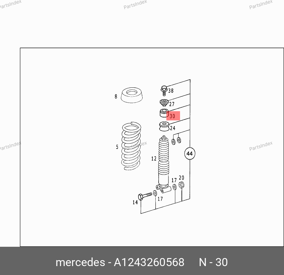 1243260568 MERCEDES-BENZ ОПОРА АМОРТИЗАТОРА ПОДВЕСКИ