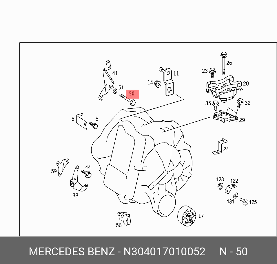 N304017010052 MERCEDES-BENZ БОЛТ М10