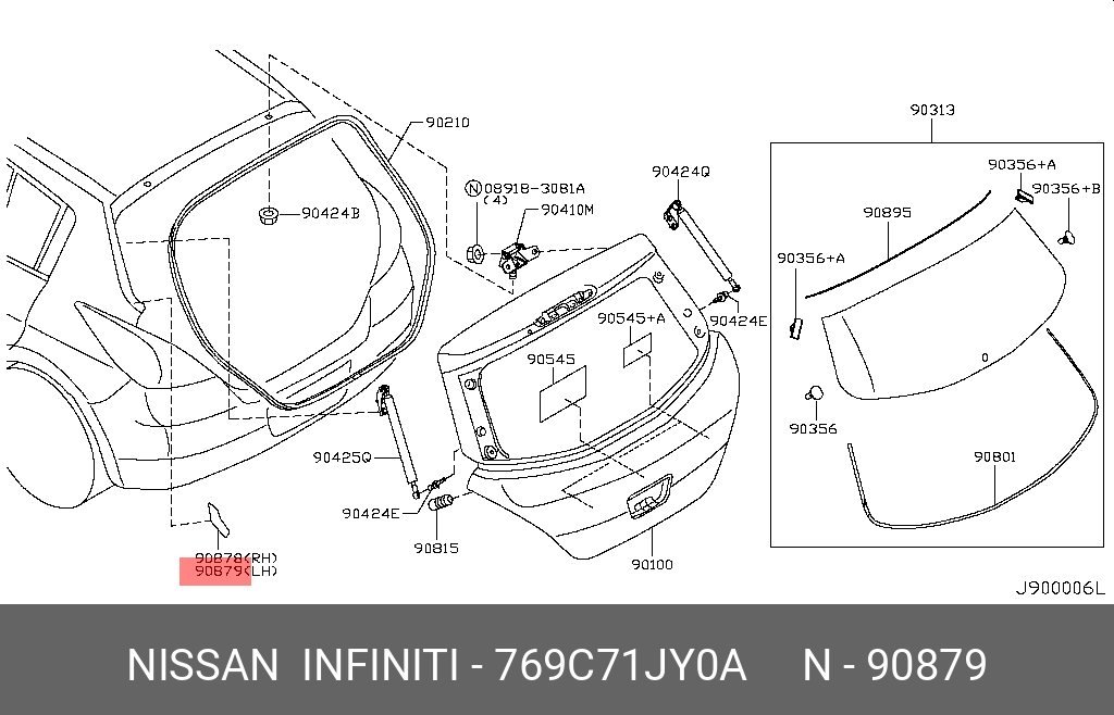 769C71JY0A NISSAN АНТИГРАВ НАКЛЕЙКА Л МЕЖДУ ЗАД Ф И 5 ДВЕРЬЮ