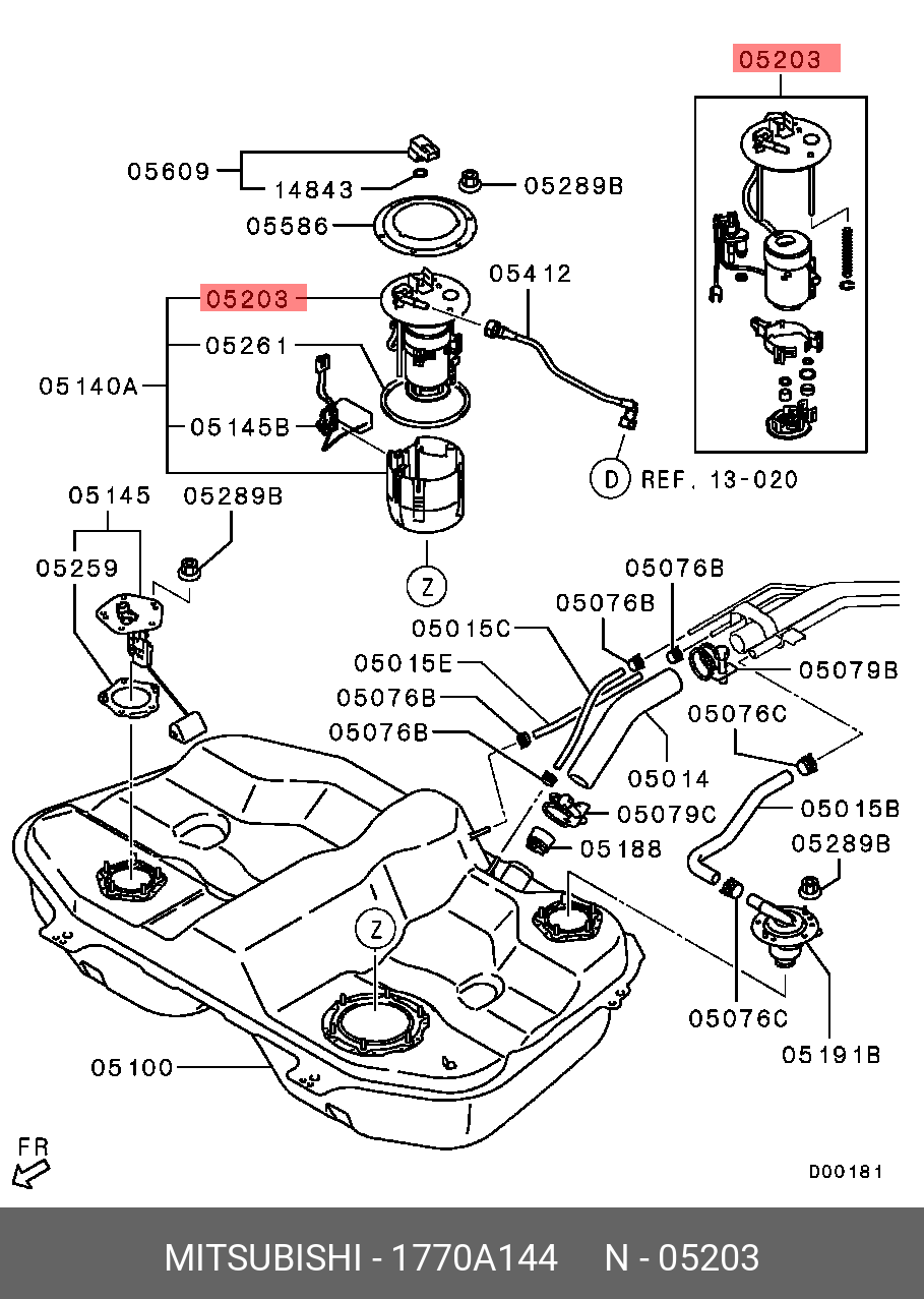 1770A144 MITSUBISHI ФИЛЬТР ТОПЛИВНЫЙ