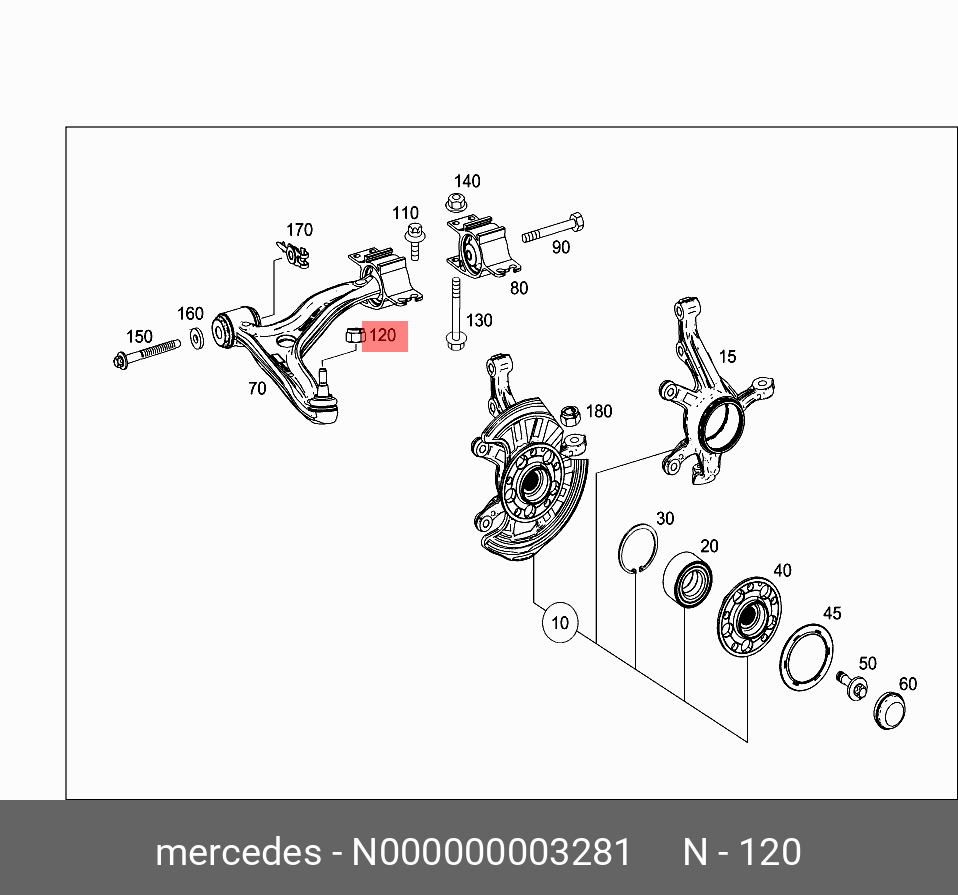 N000000003281 MERCEDES-BENZ Гайка