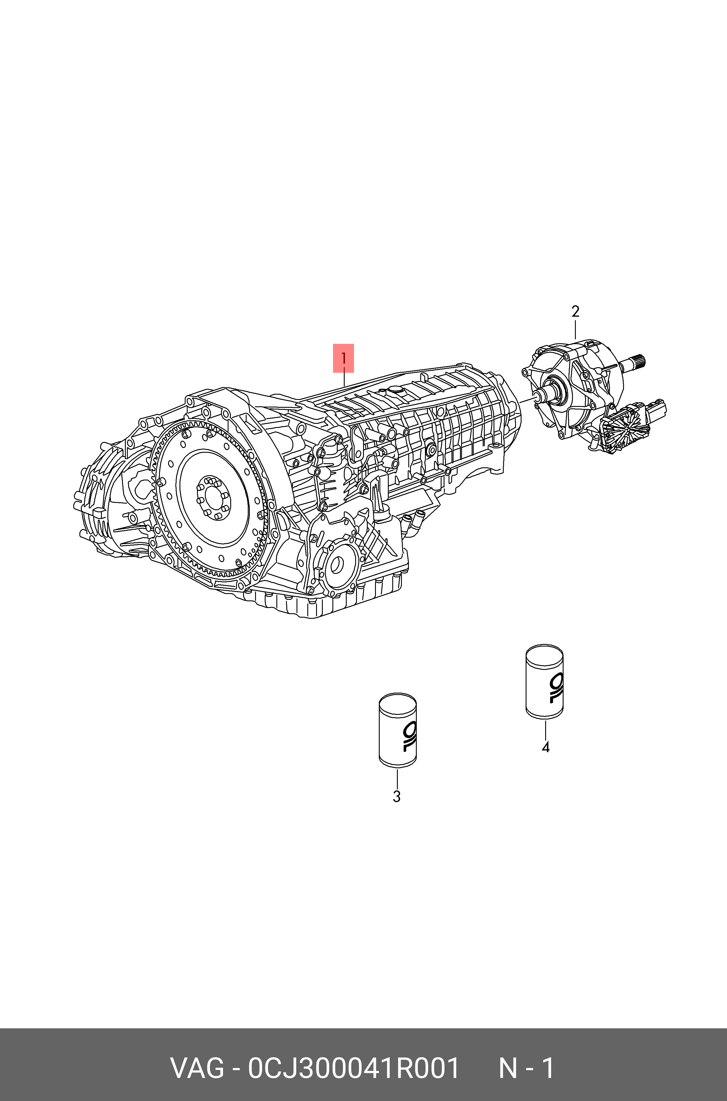 0CJ300041R001 VAG 7-ступенчатая КП DSG