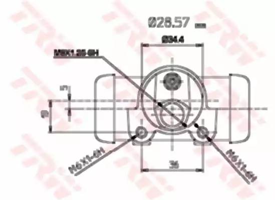BWN128 TRW Цилиндр тормозной рабочий