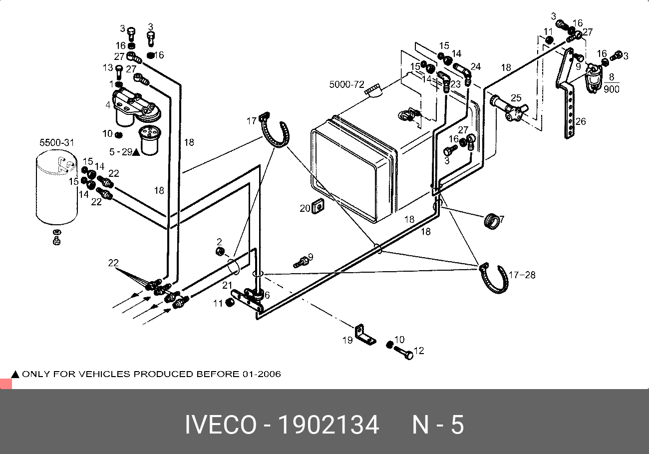 1902134 IVECO Топливный фильтр