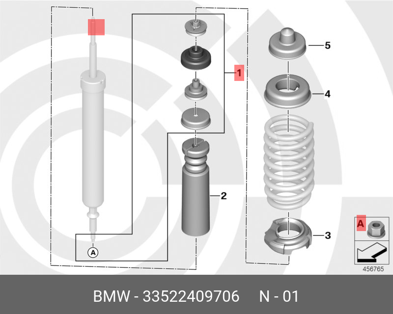 33522409706 BMW Ремкомплект опорной опоры