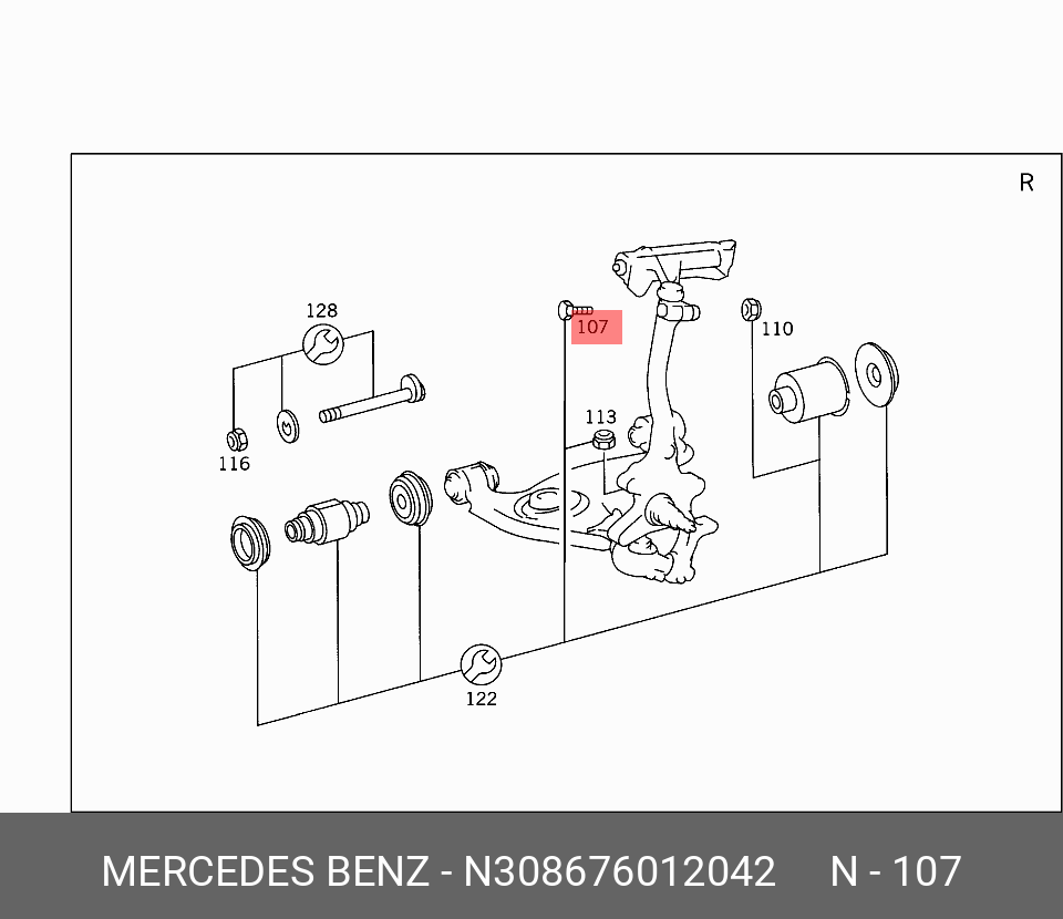 N308676012042 MERCEDES-BENZ БОЛТ М12