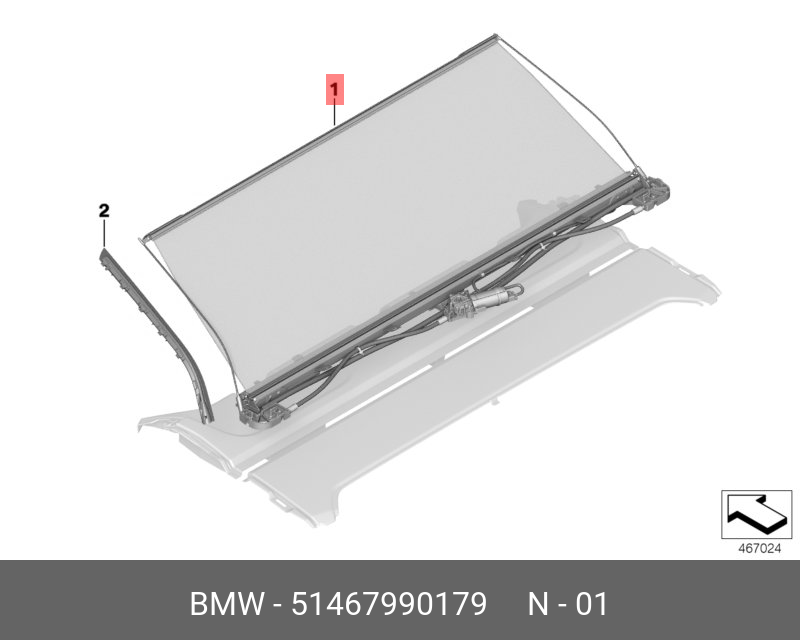 51467990179 BMW SONNENSCHUTZROLLO HINTEN ELEKTR.,SONNENSCHUTZROLLO HINTEN ELEKTR.