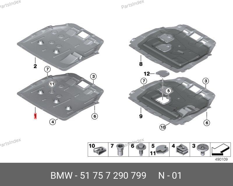 51757290799 BMW MOTORRAUMABSCHIRMUNG