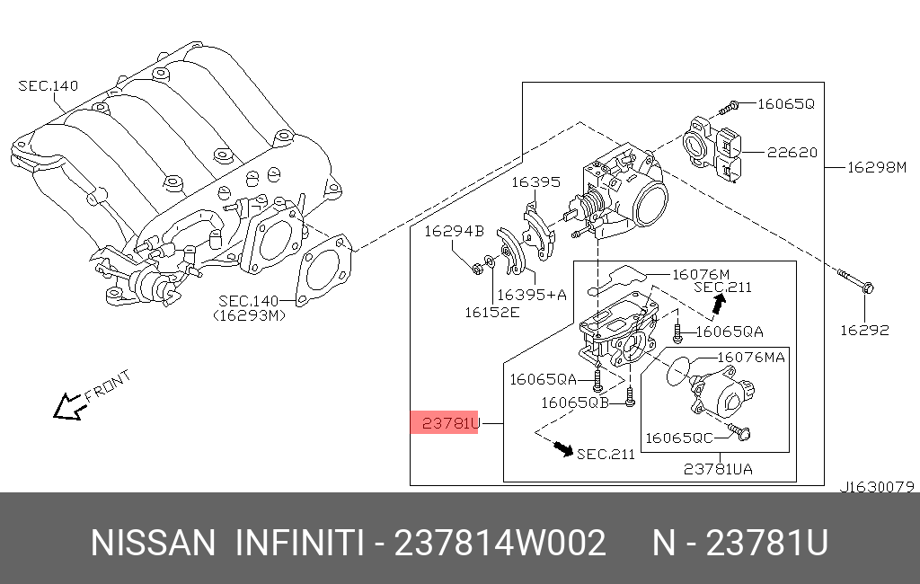 237814W002 NISSAN КЛАПАН ХОЛОСТОГО ХОДА