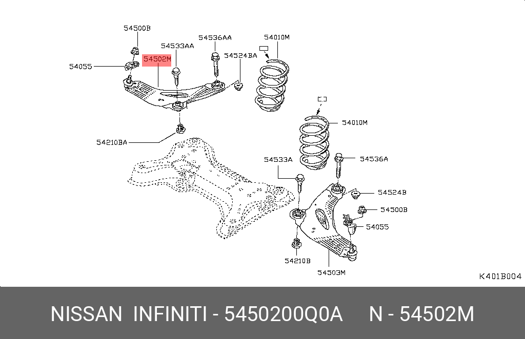 5450200Q0A NISSAN Рычаг независимой подвески колеса, подвеска колеса