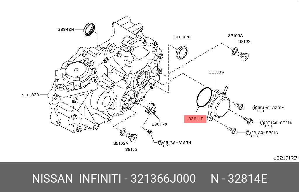 321366J000 NISSAN УПЛОТНЕНИЕ