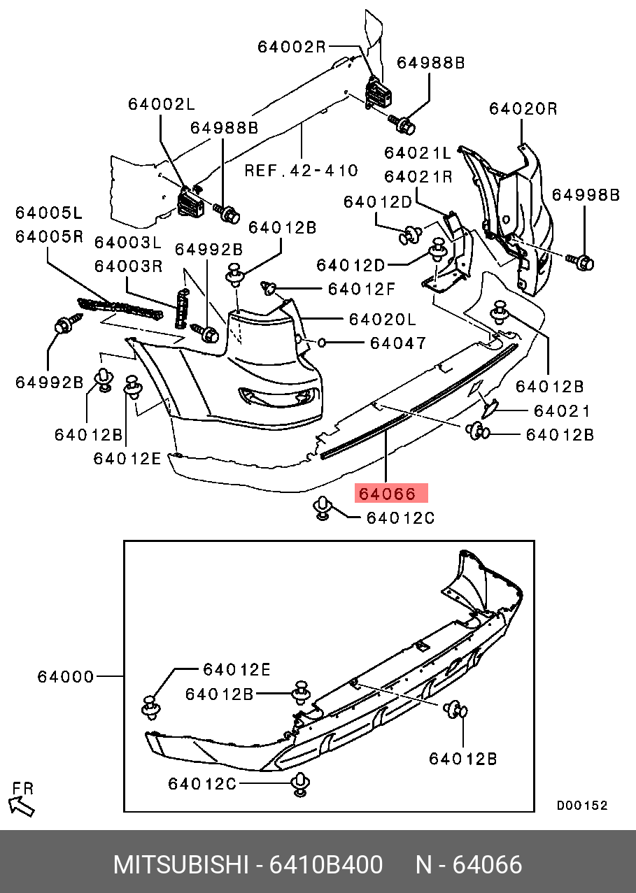 6410B400 MITSUBISHI КУЗОВНОЙ УПЛОТНИТЕЛЬ