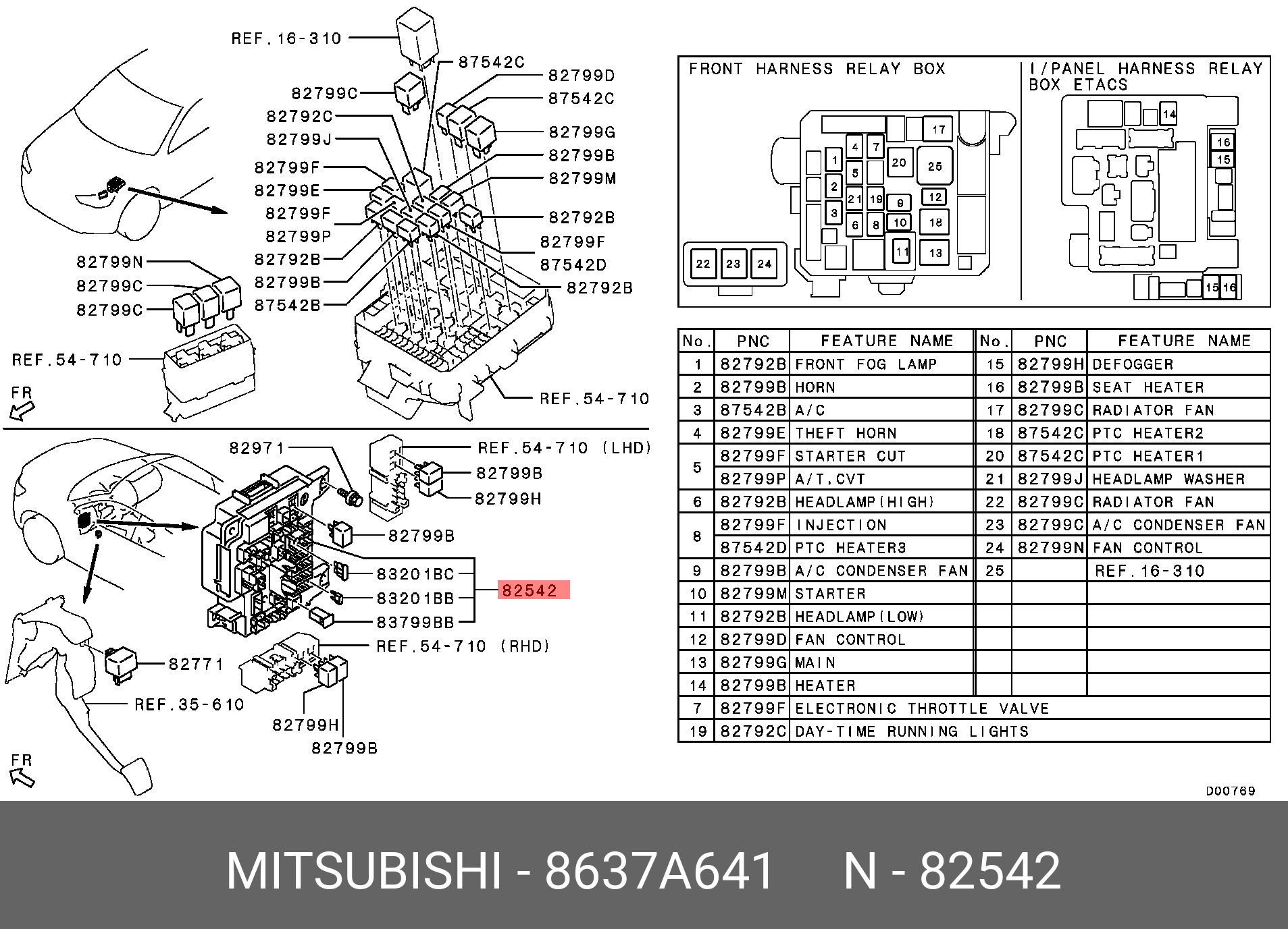 8637A641 MITSUBISHI БЛОК УПРАВЛЕНИЯ ЧАСАМИ И СИГ