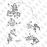 Опора двигателя передняя FIXAR FL0374