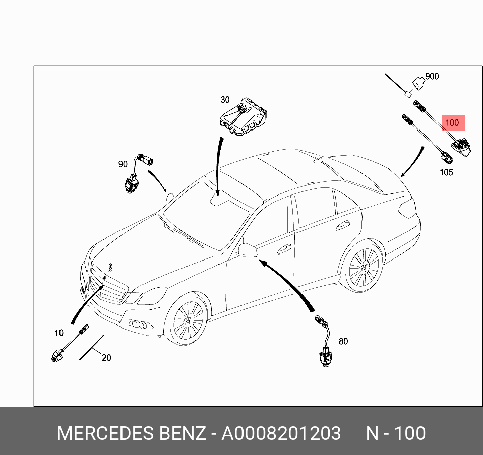 A0008201203 MERCEDES-BENZ КАМЕРА ЗАДНЕГО ВИДА.,KONSOLE